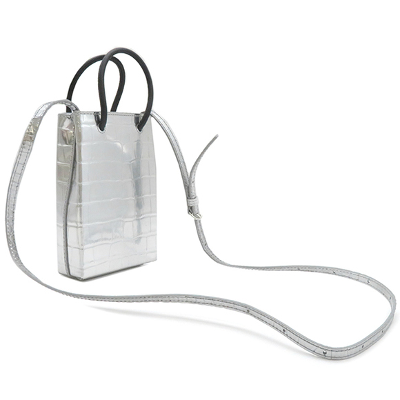Balenciaga Holder Phone Shopping Silver - Picture 1 of 12